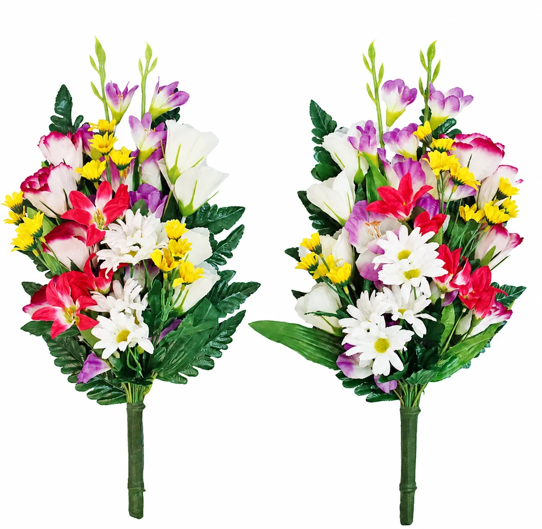 お供えする高品質造花（1対）のイメージ