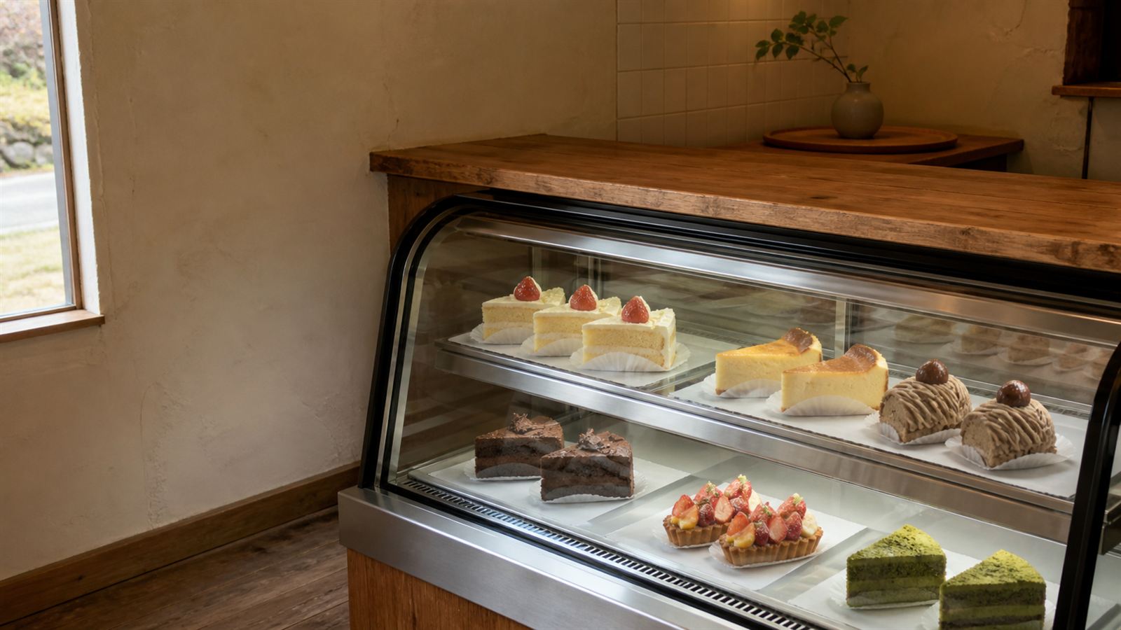 洋菓子店 こもれびのショーケース